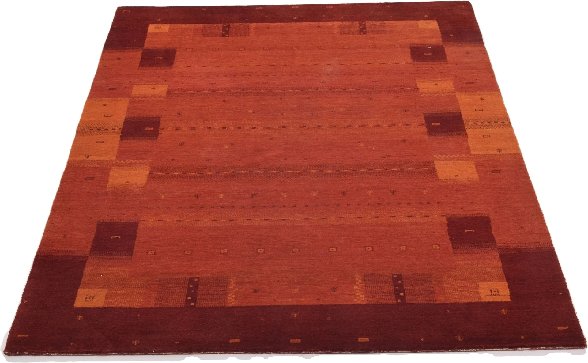 Alternative view of Wool Loribaft Indian Rug 140 × 200 cm, hand-knotted