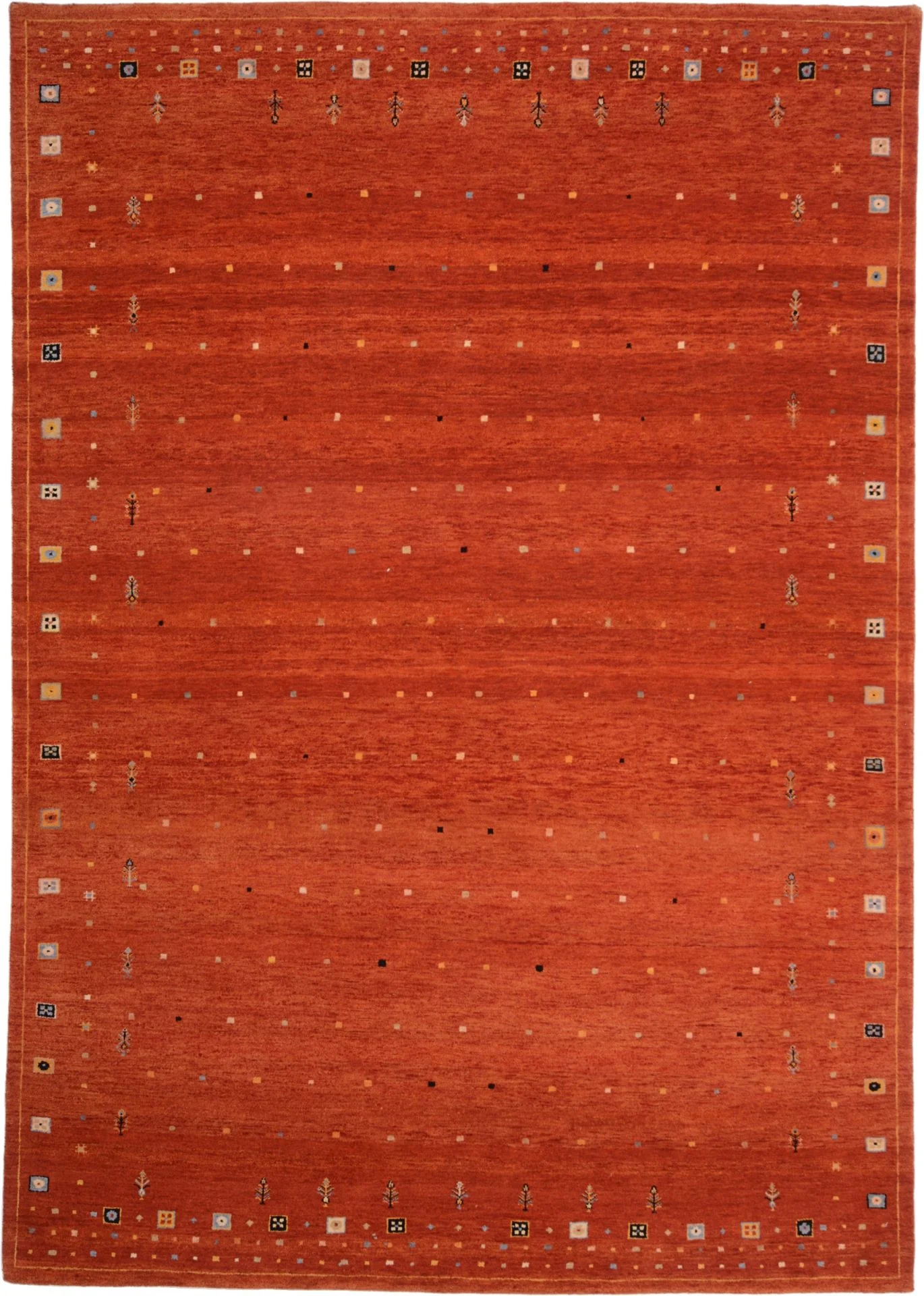 Hand-Knotted Loribaft Indian Rug, 174 × 249 cm, Wool