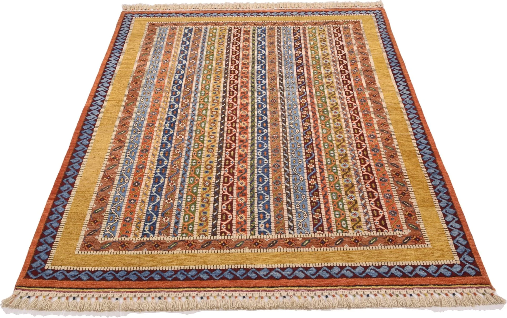 Alternative view of Loribaft Indian Rug 165 × 243 cm in Wool, hand-knotted