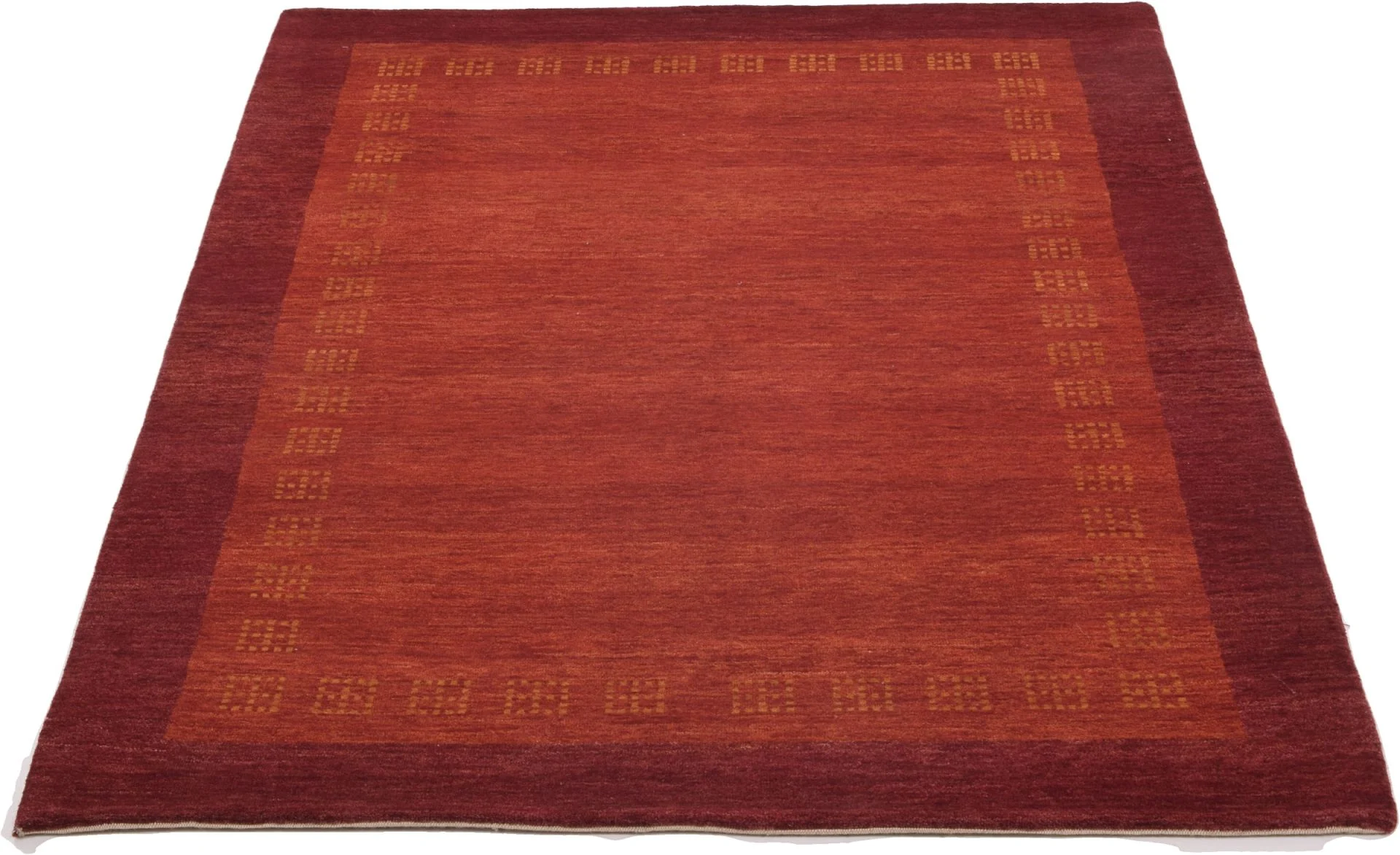 Alternative view of Hand-Knotted Loribaft Indian Rug, 131 × 186 cm, Wool