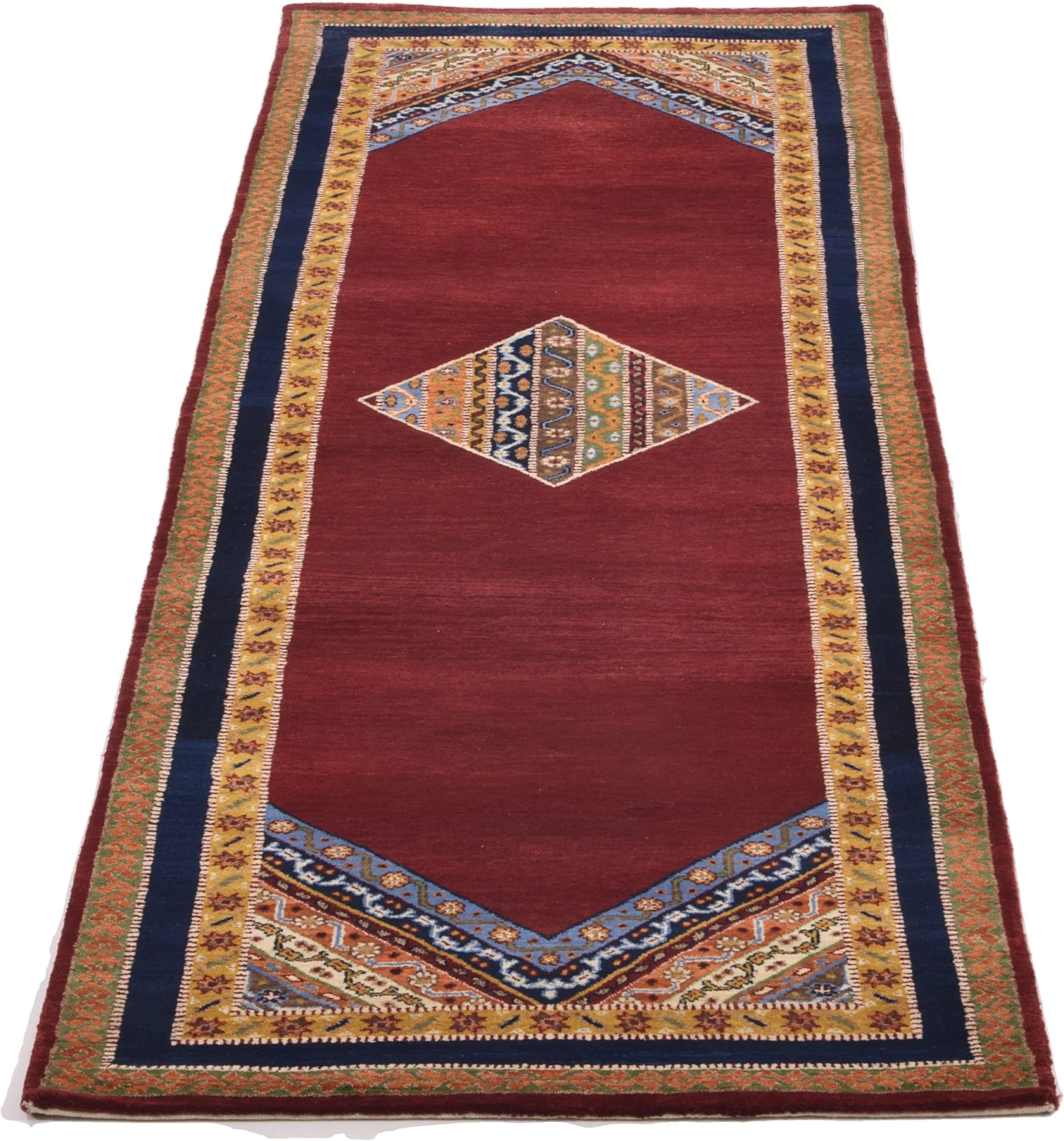 Alternative view of Hand-Knotted Loribaft Indian Rug, 81 × 248 cm, Wool