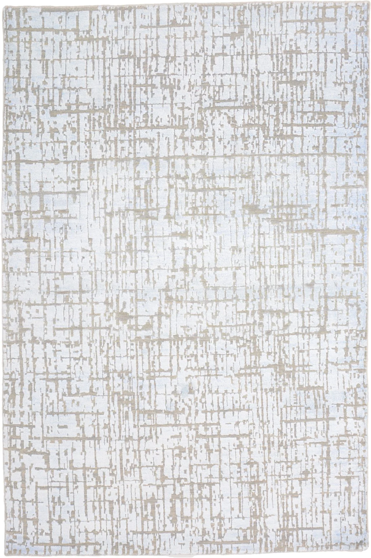 Hand-Knotted Indian Rug, 122 × 184 cm, Silk