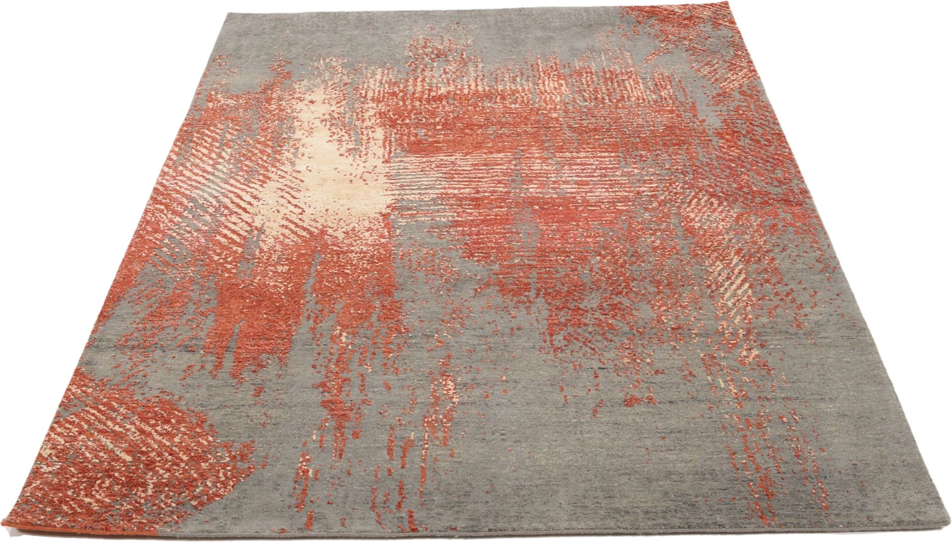 Alternative view of Indian Rug 172 × 244 cm in Silk, hand-knotted