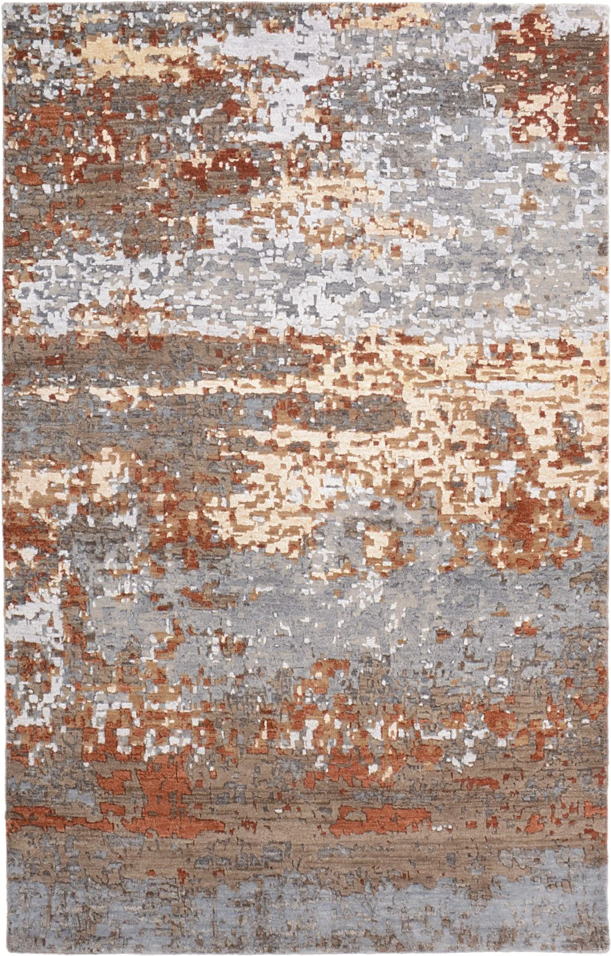 Indian Rug 120 × 190 cm in Silk, hand-knotted