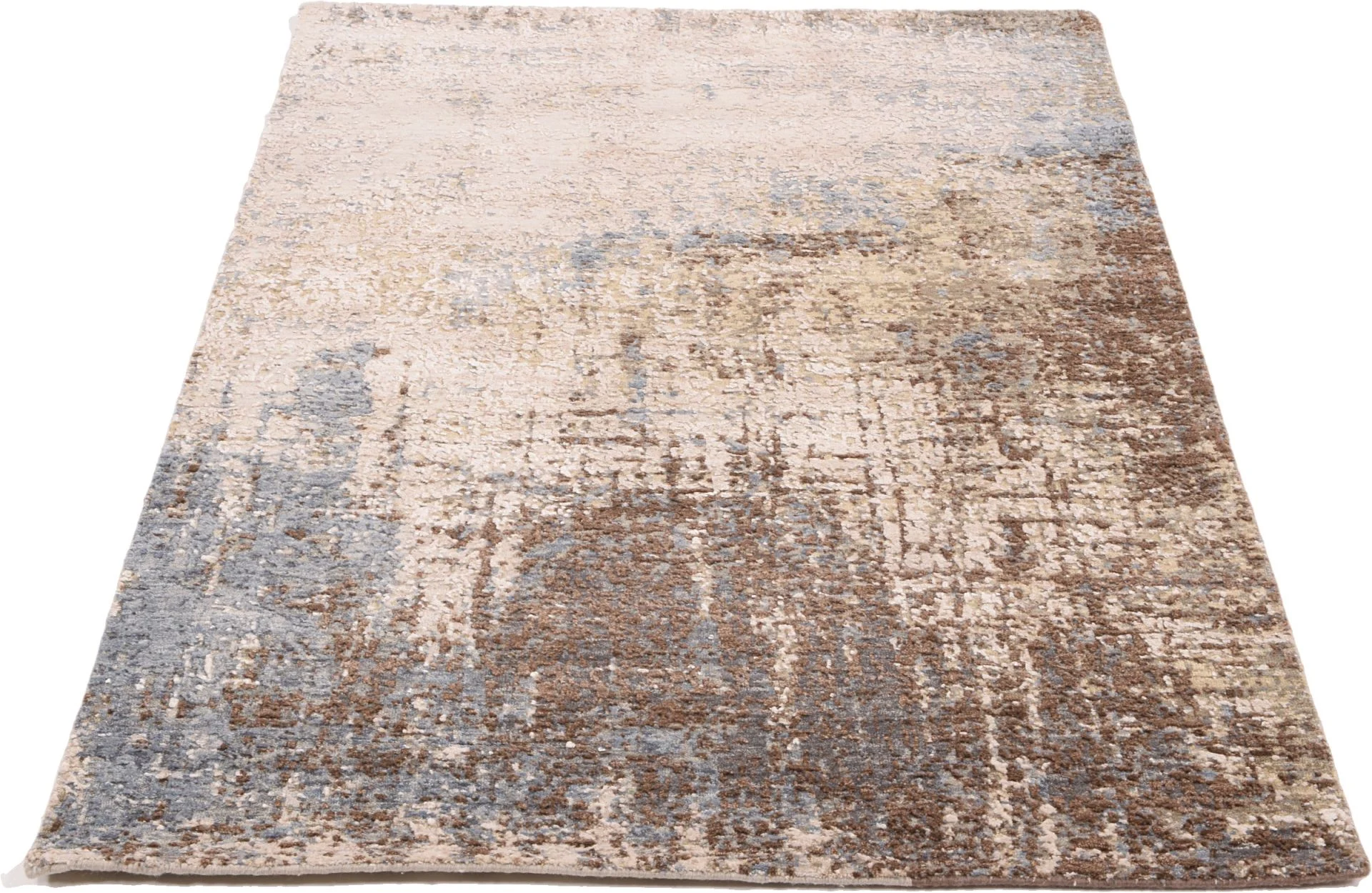 Alternative view of Hand-Knotted Indian Rug, 123 × 191 cm, Silk