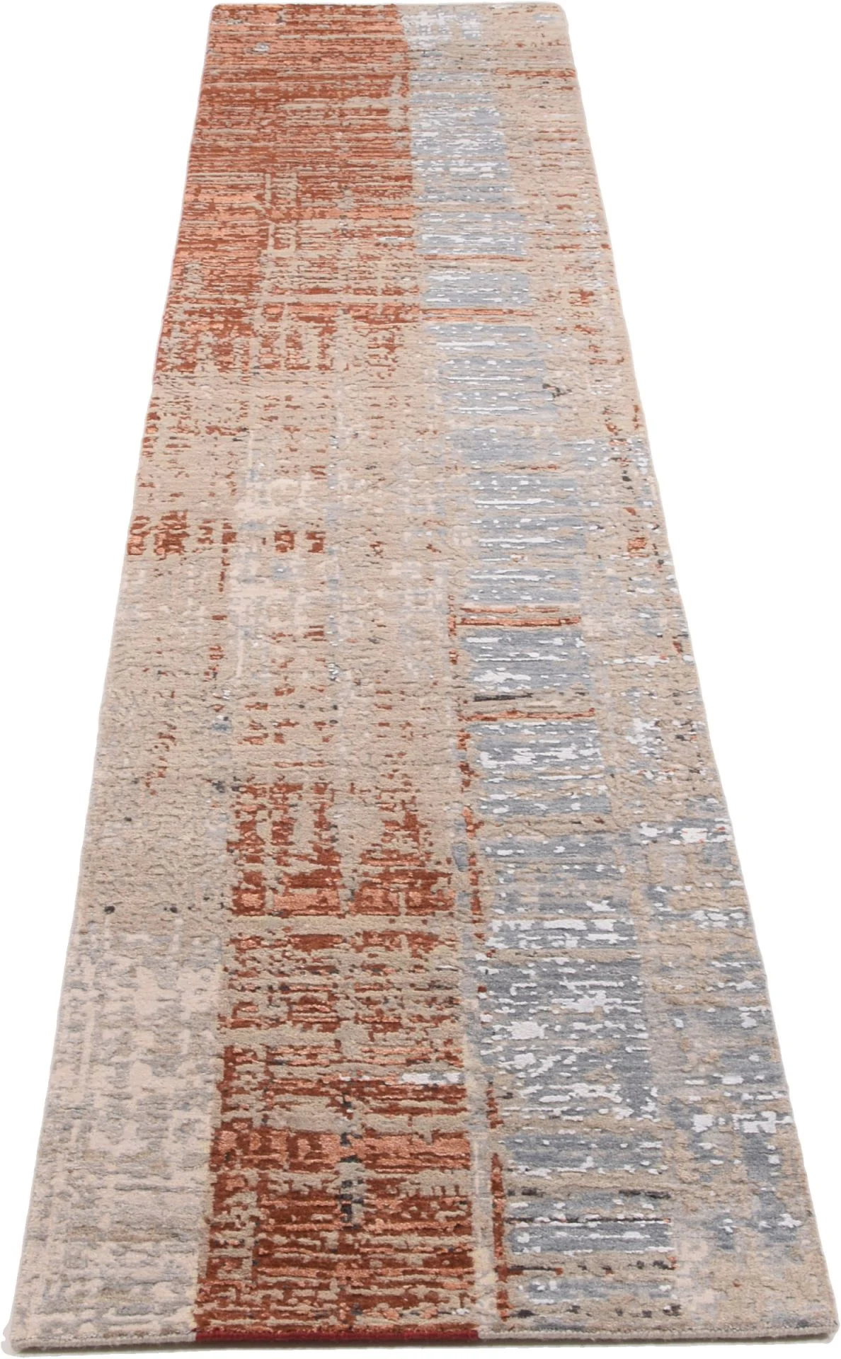 Alternative view of Hand-Knotted Indian Rug, 76 × 373 cm, Silk