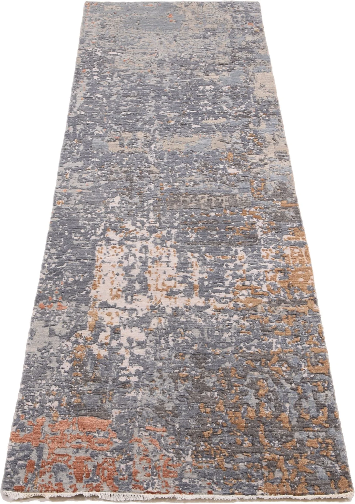 Alternative view of Silk Indian Rug 76 × 311 cm, hand-knotted