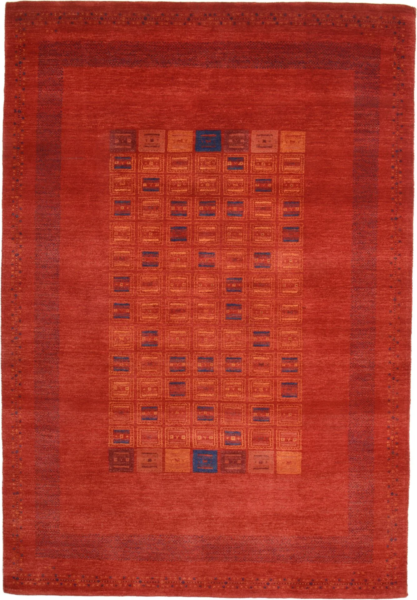 Hand-Knotted Loribaft Indian Rug, 140 × 203 cm