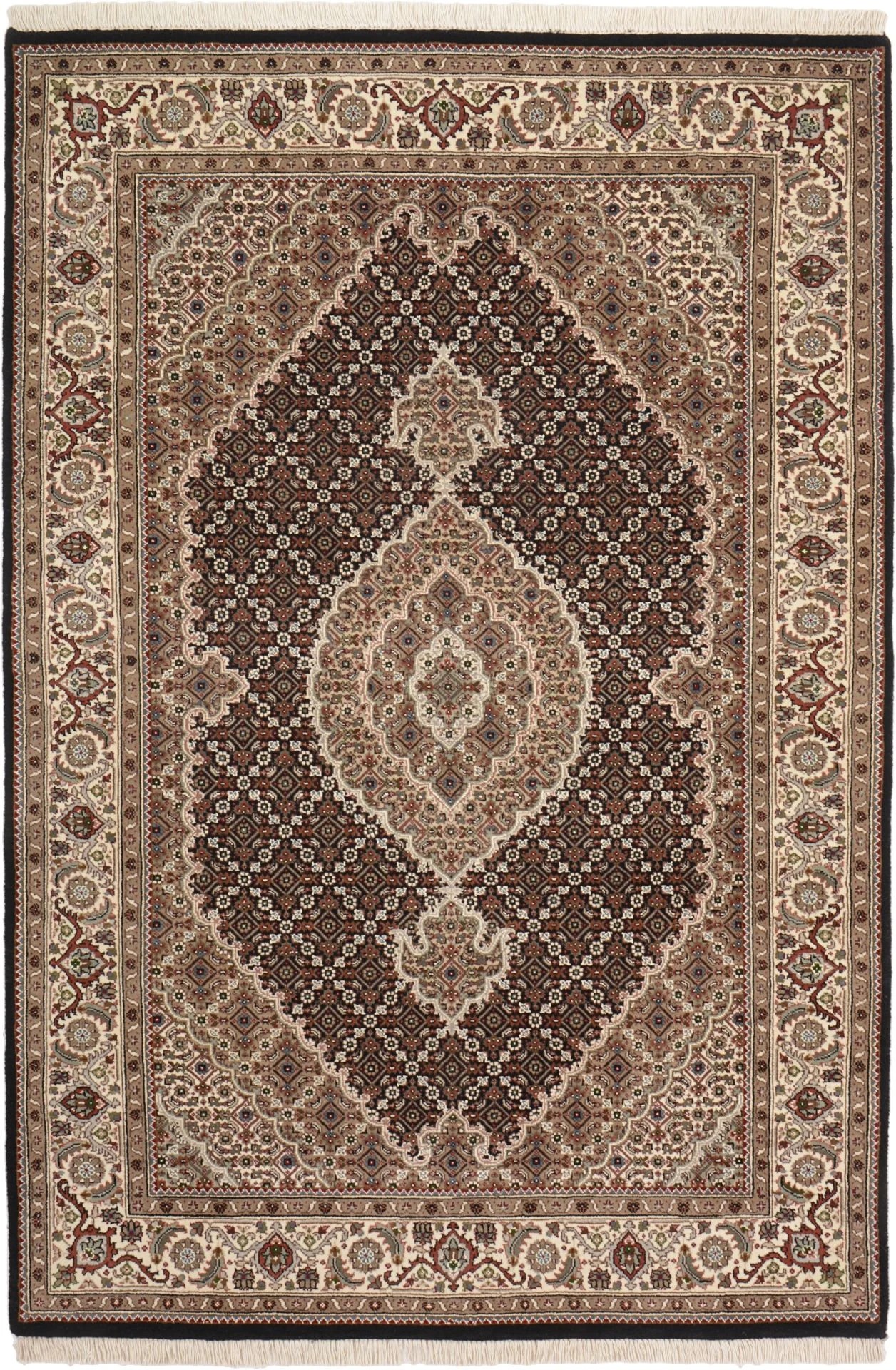 Tabriz Indian Rug 125 × 185 cm, hand-knotted
