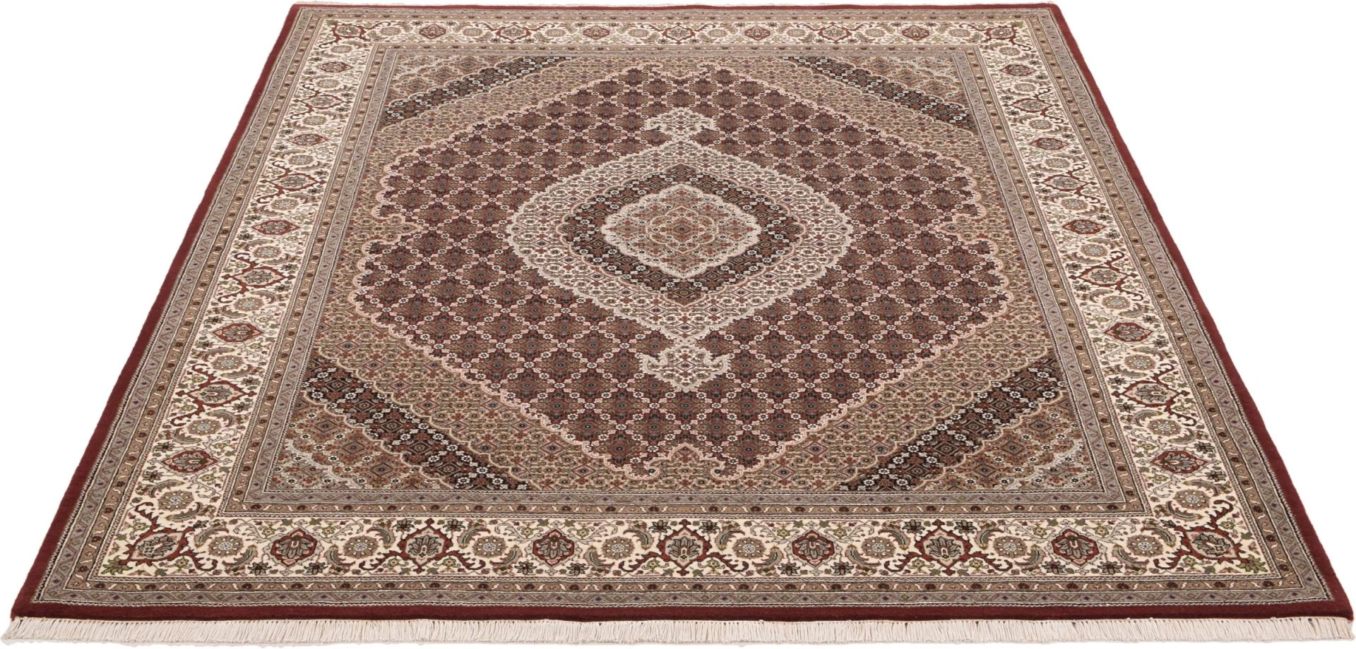 Alternative view of Tabriz Indian Rug 199 × 251 cm, hand-knotted