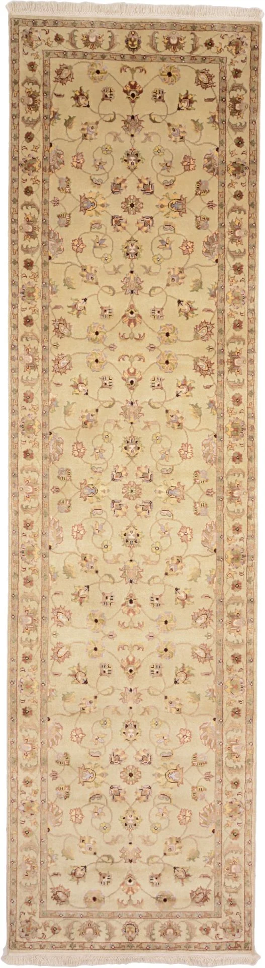 Hand-Knotted Tabriz Indian Rug, 81 × 298 cm