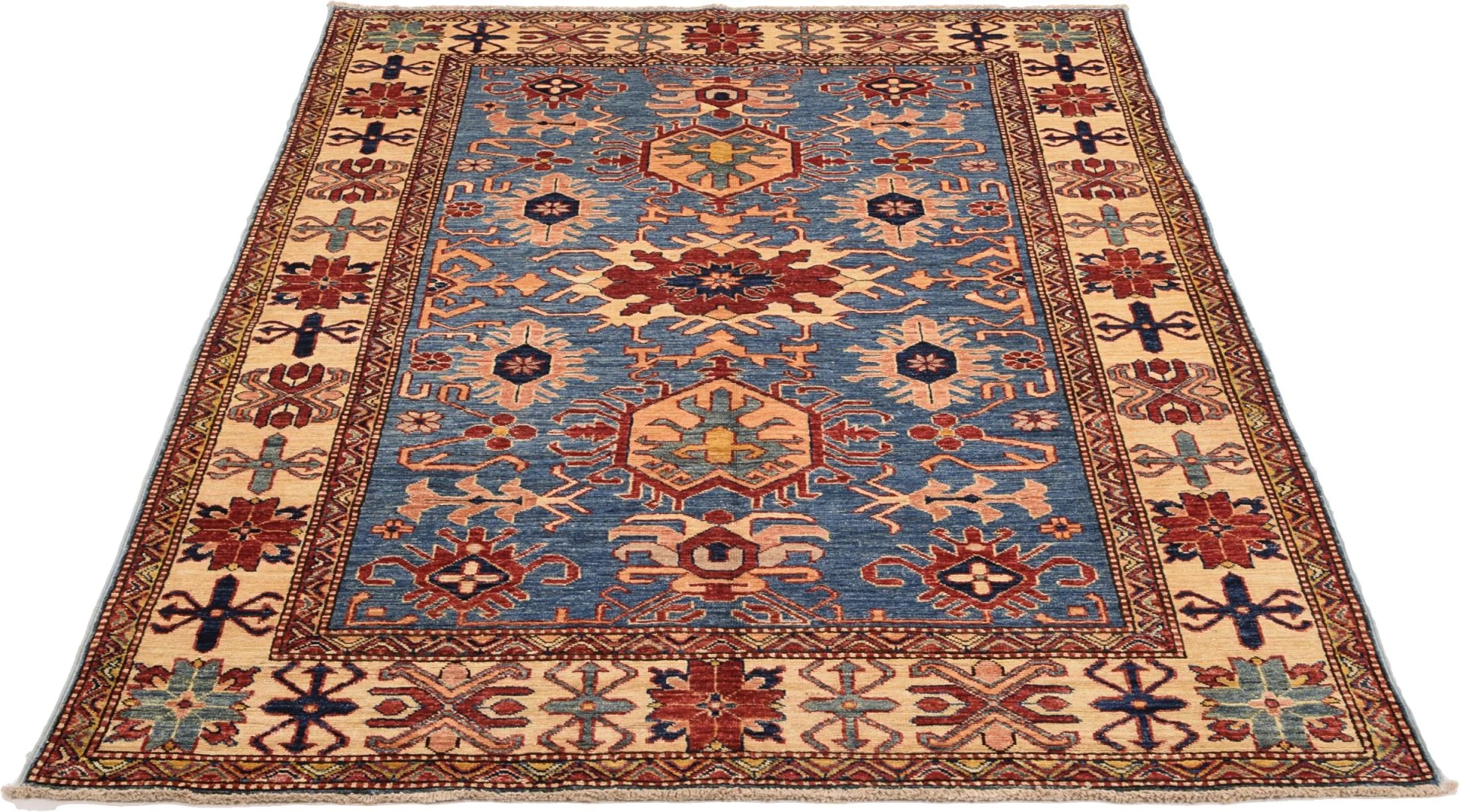 Alternative view of Kazak Indian Rug 150 × 200 cm, hand-knotted
