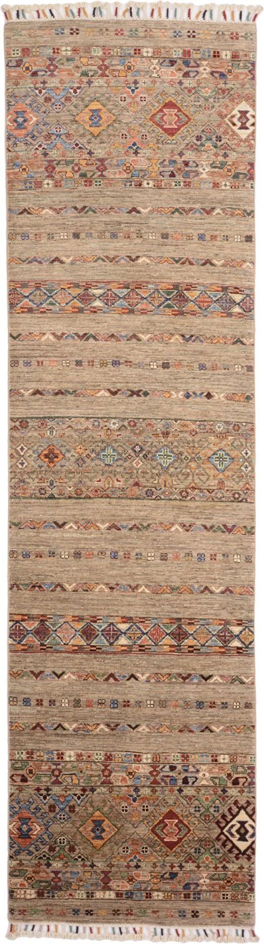 Hand-Knotted Samarkand Pakistani Rug, 81 × 296 cm, Wool
