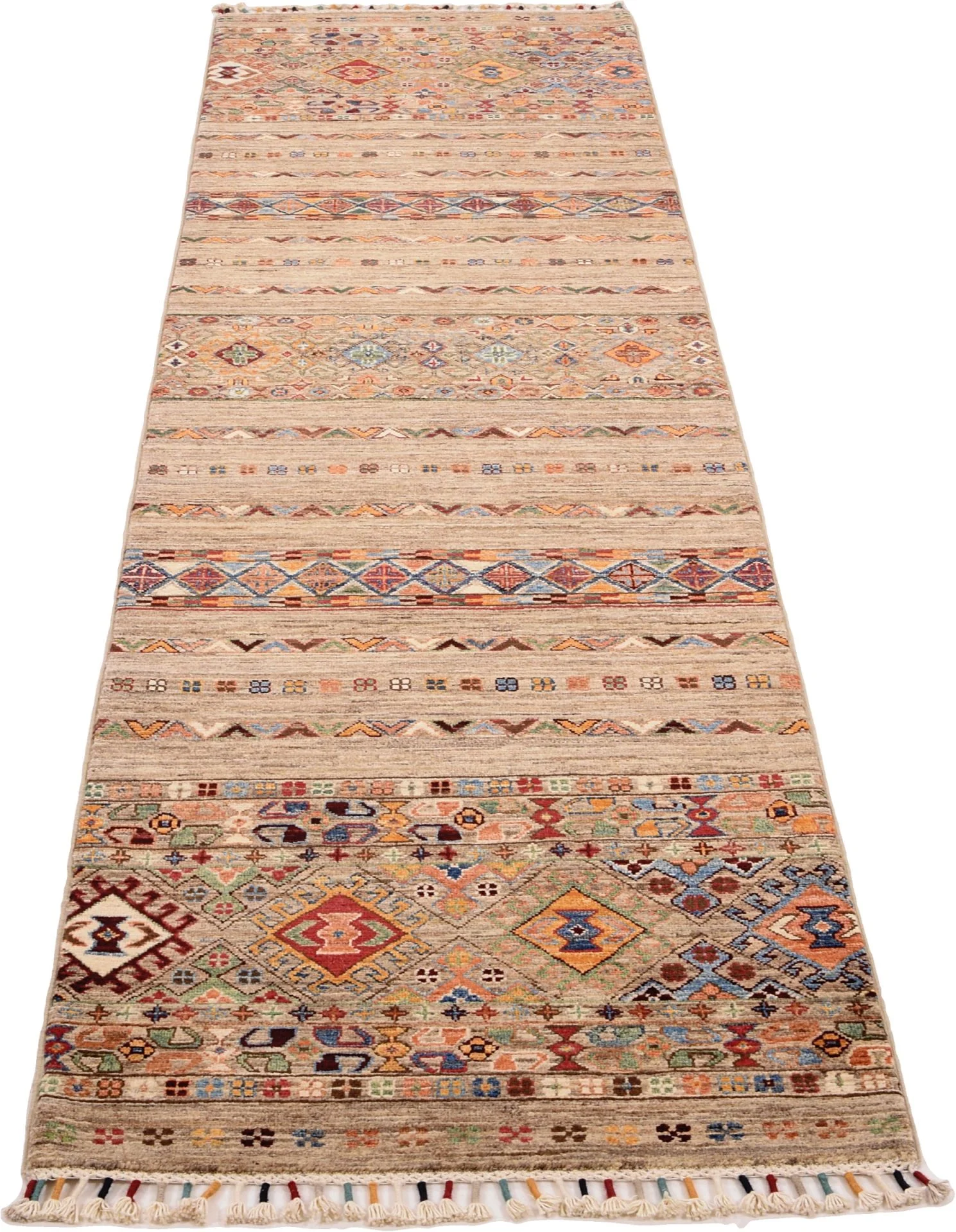 Alternative view of Samarkand Pakistani Rug 78 × 295 cm in Wool, hand-knotted
