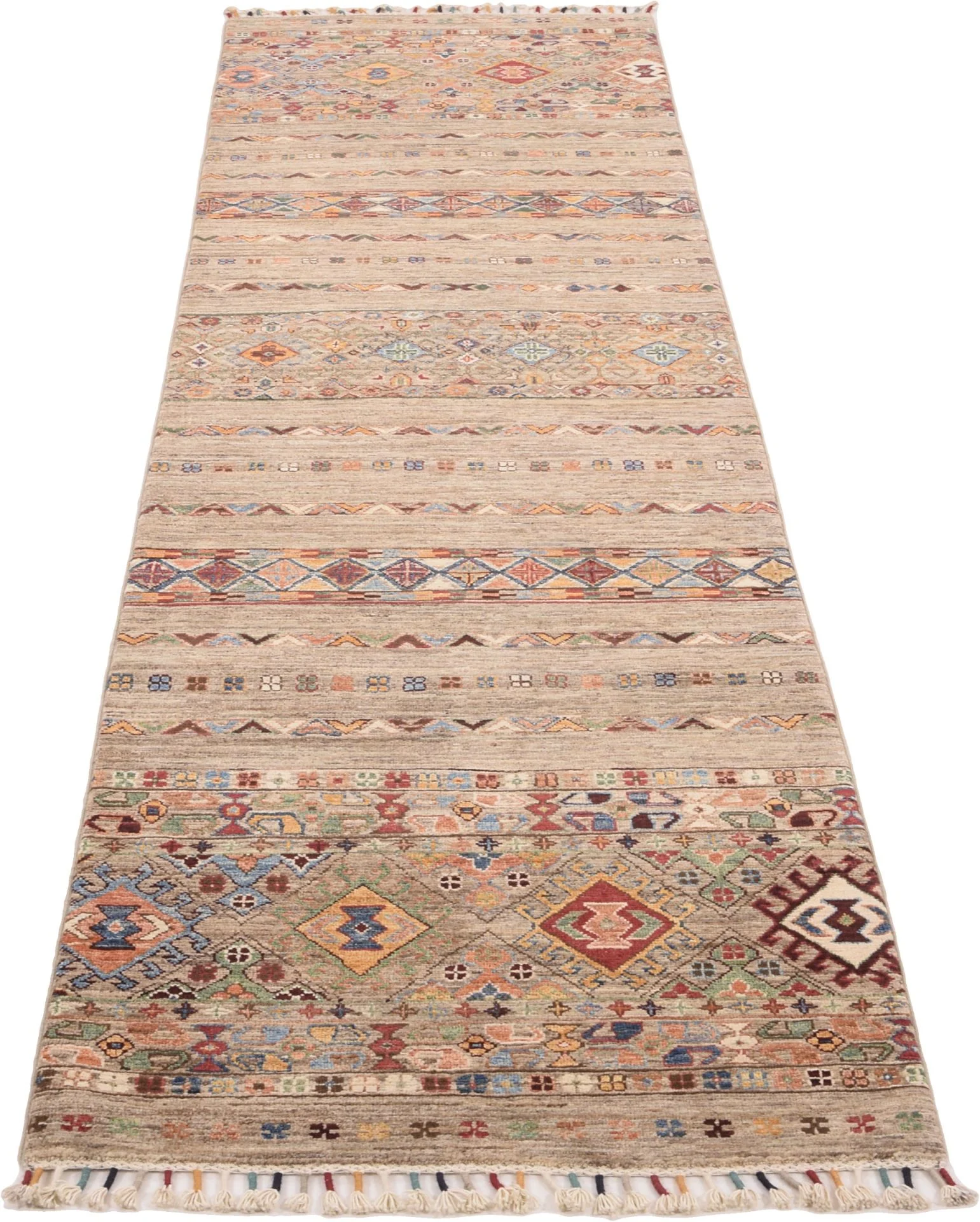 Alternative view of Hand-Knotted Samarkand Pakistani Rug, 81 × 296 cm, Wool
