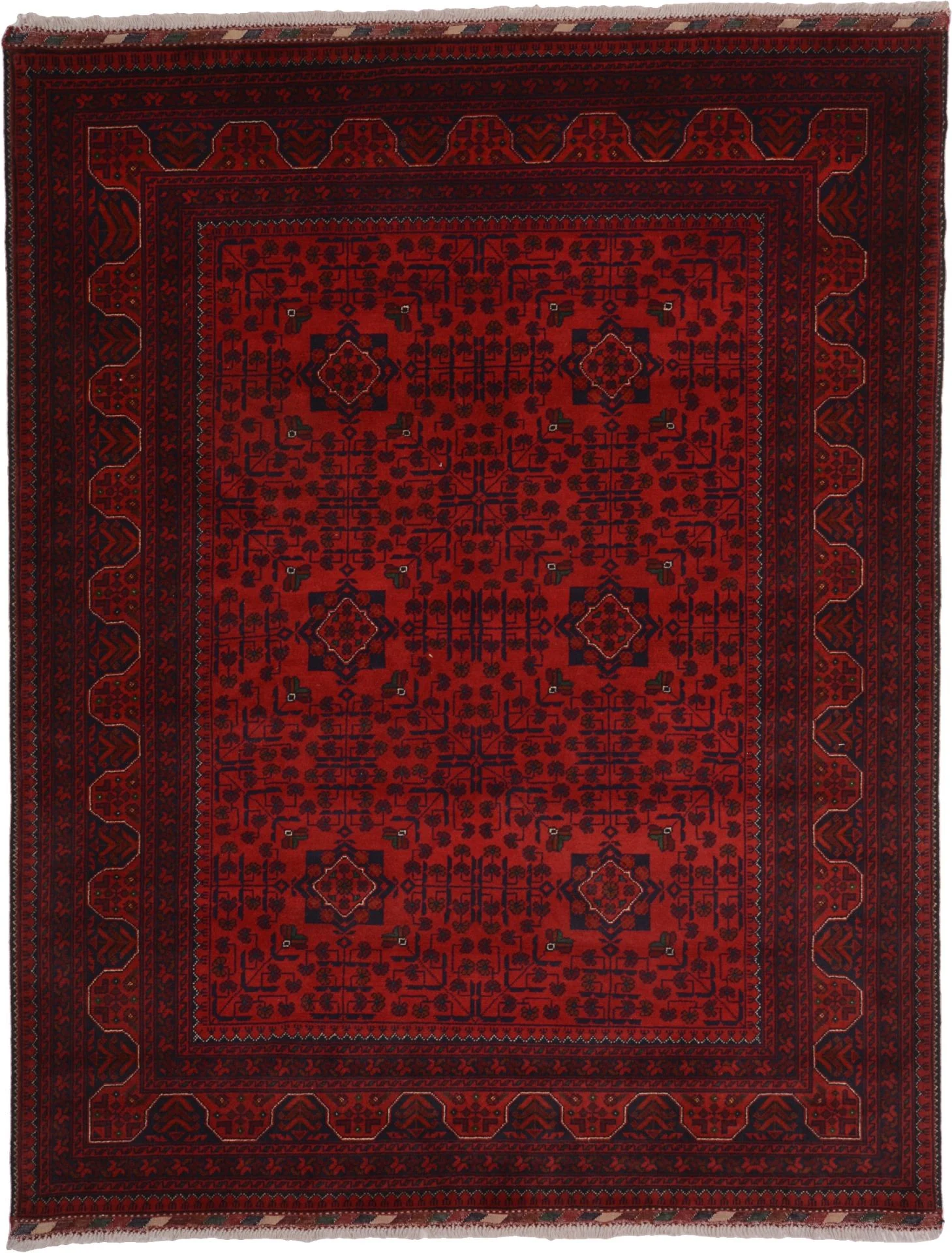 Wool Pakistani Rug 151 × 193 cm, hand-knotted