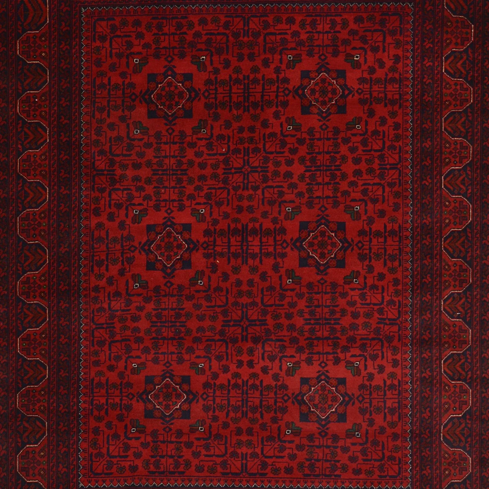 Alternative view of Wool Pakistani Rug 151 × 193 cm, hand-knotted