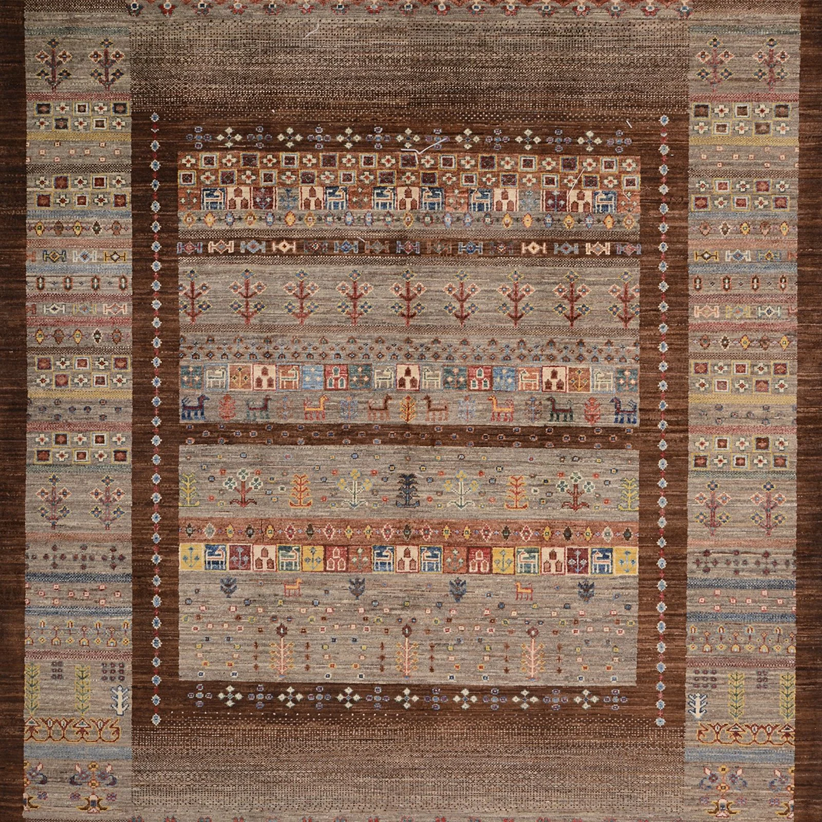 Alternative view of Wool Samarkand Pakistani Rug 172 × 238 cm, hand-knotted