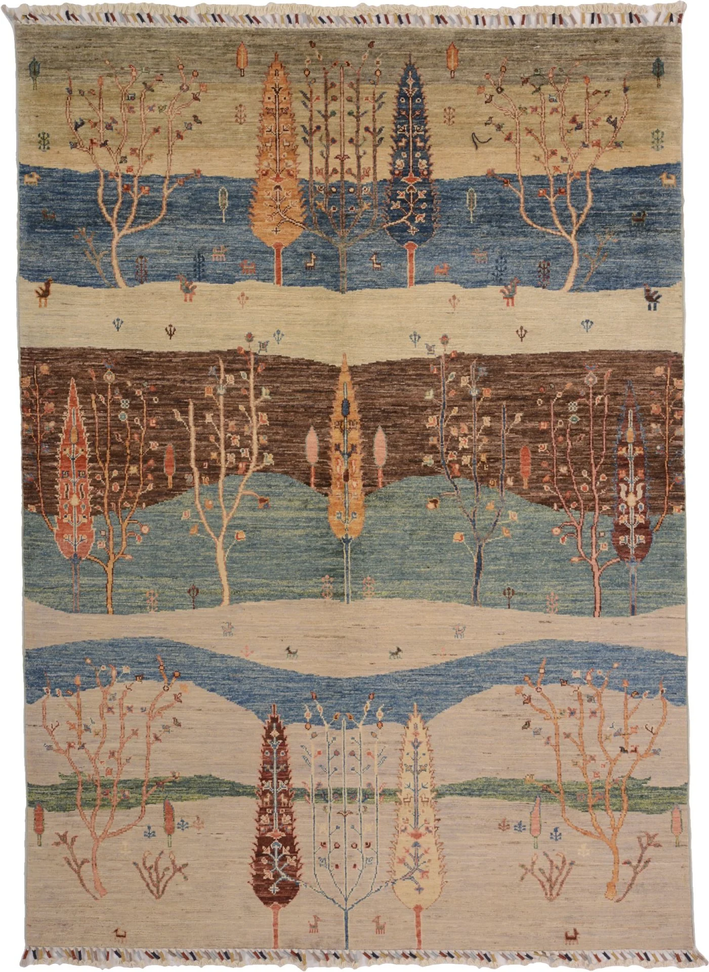 Wool Samarkand Pakistani Rug 149 × 205 cm, hand-knotted