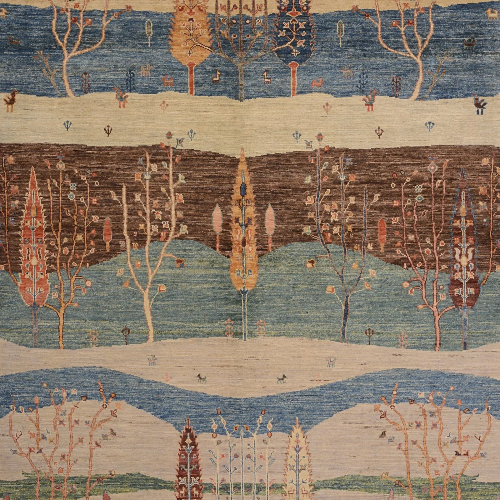 Alternative view of Wool Samarkand Pakistani Rug 149 × 205 cm, hand-knotted