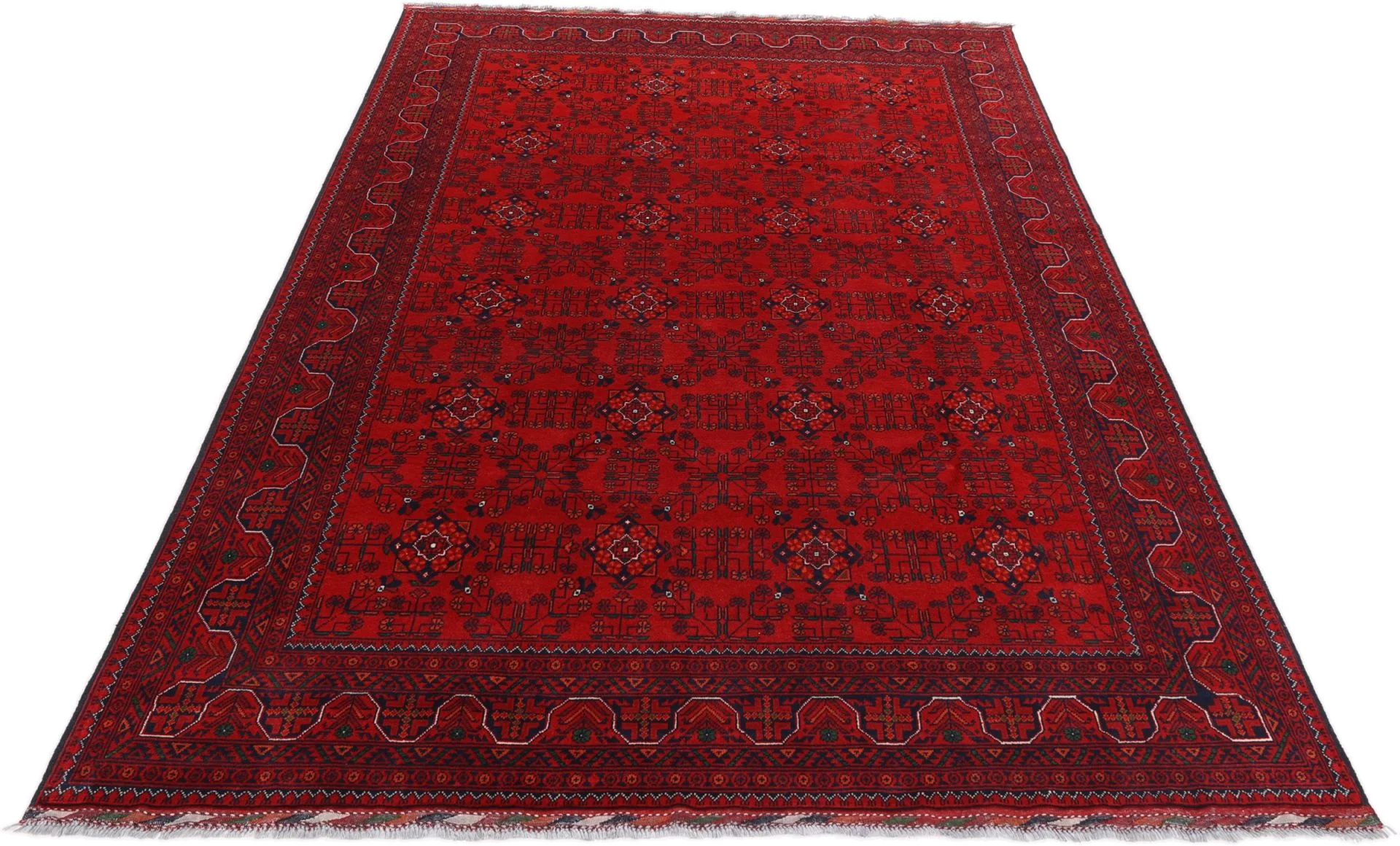 Alternative view of Afghan Rug 200 × 292 cm in Wool, hand-knotted