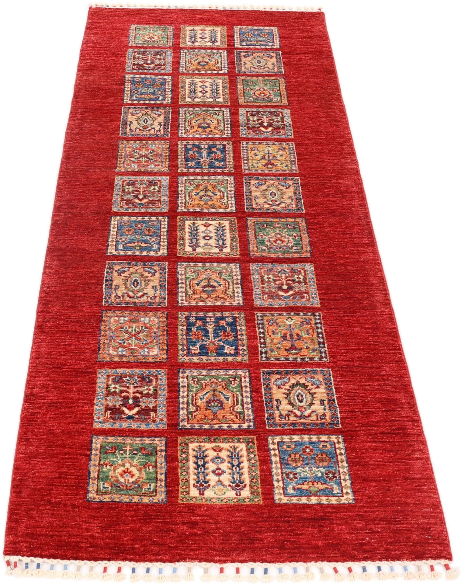 Alternative view of Wool Samarkand Afghan Rug 86 × 251 cm, hand-knotted