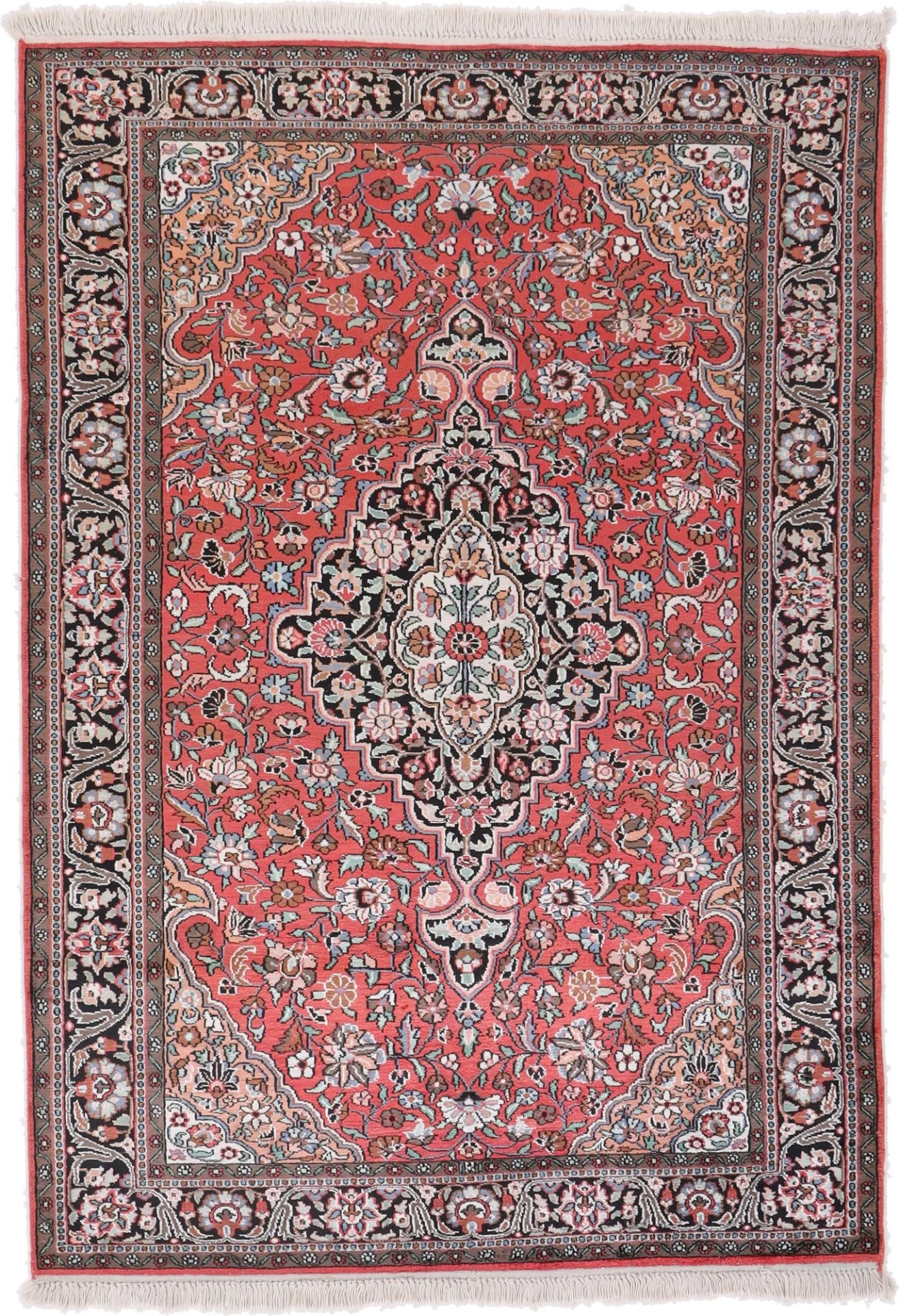 Hand-Knotted Indian Rug, 184 × 124 cm, Wool