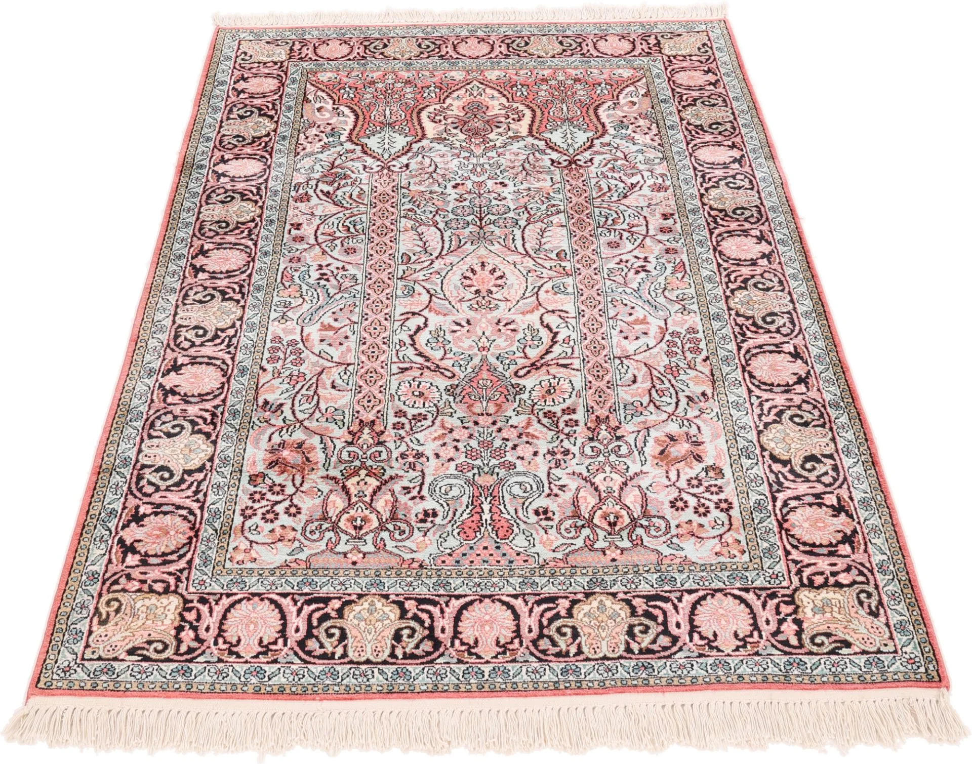 Alternative view of Indian Rug 186 × 125 cm in Wool, hand-knotted