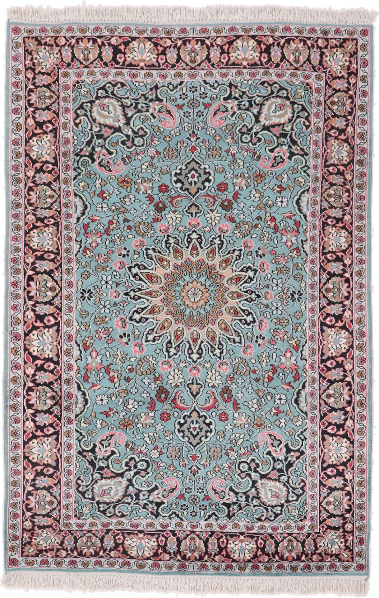Indian Rug 189 × 126 cm in Wool, hand-knotted