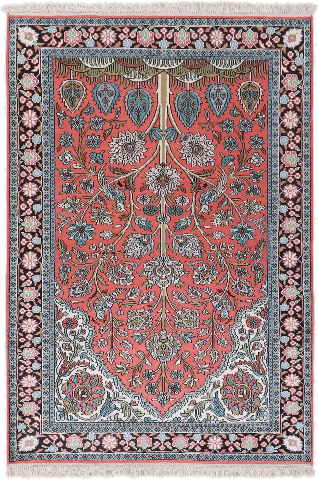 Indian Rug 181 × 124 cm in Wool, hand-knotted