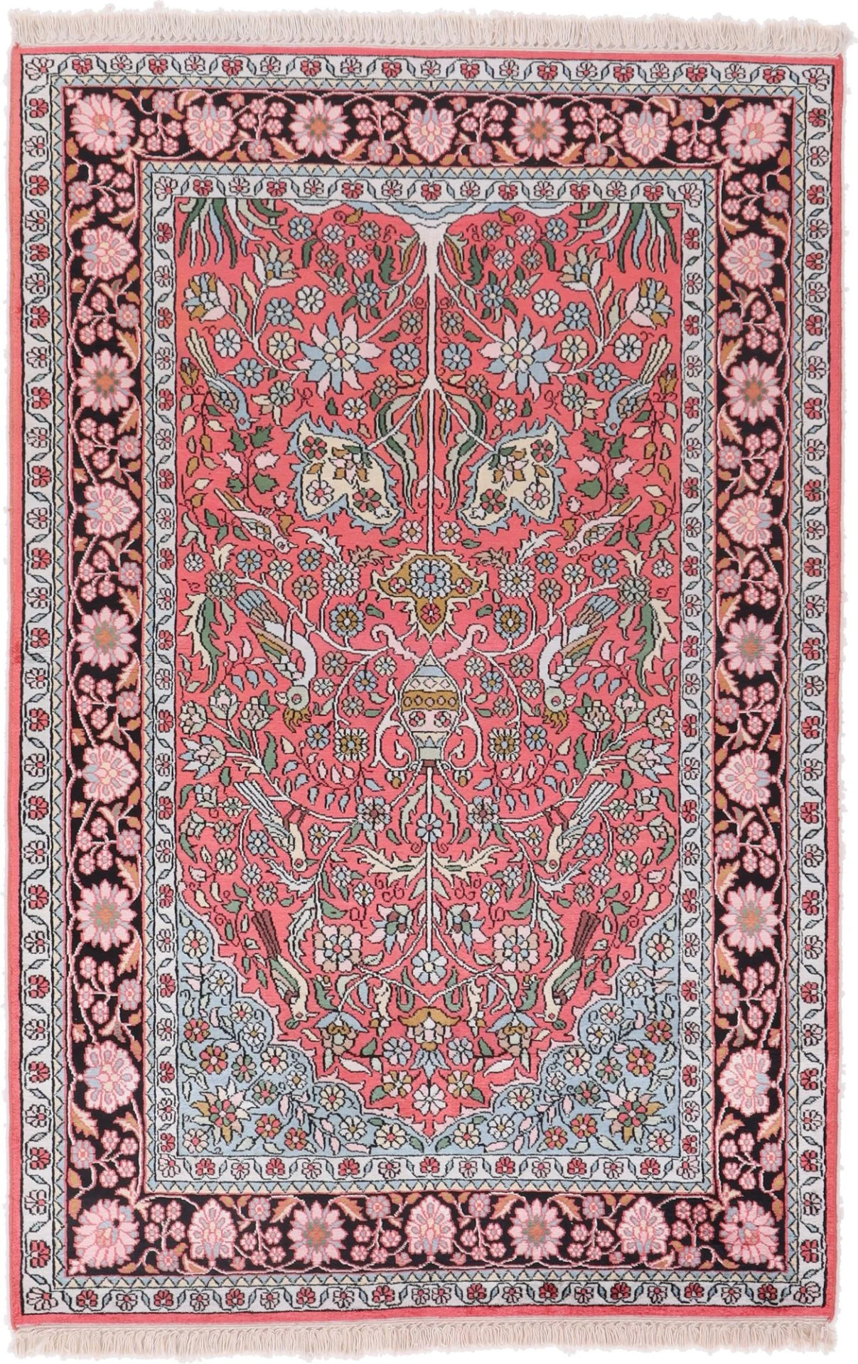 Hand-Knotted Indian Rug, 184 × 120 cm, Wool