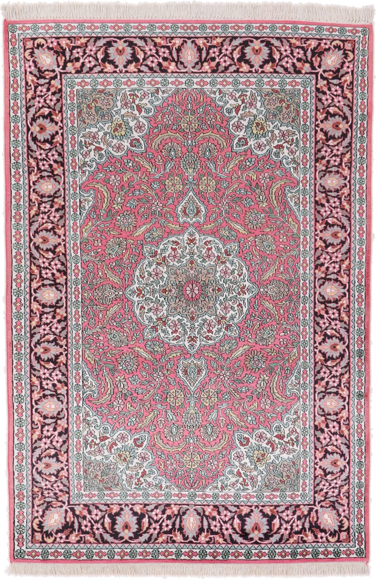 Indian Rug 190 × 128 cm in Wool, hand-knotted