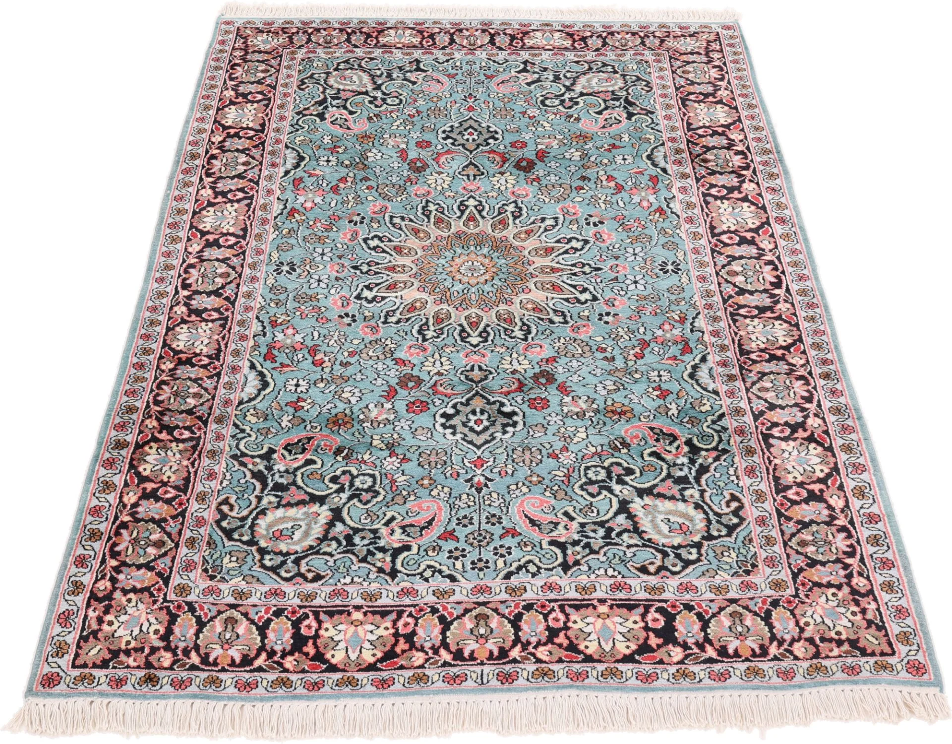 Alternative view of Indian Rug 189 × 126 cm in Wool, hand-knotted