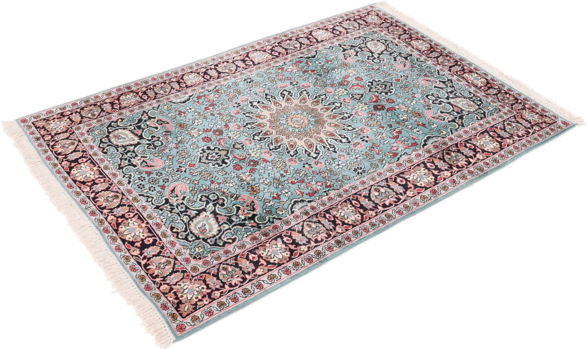 Indian Rug 189 × 126 cm in Wool, hand-knotted - Image 5