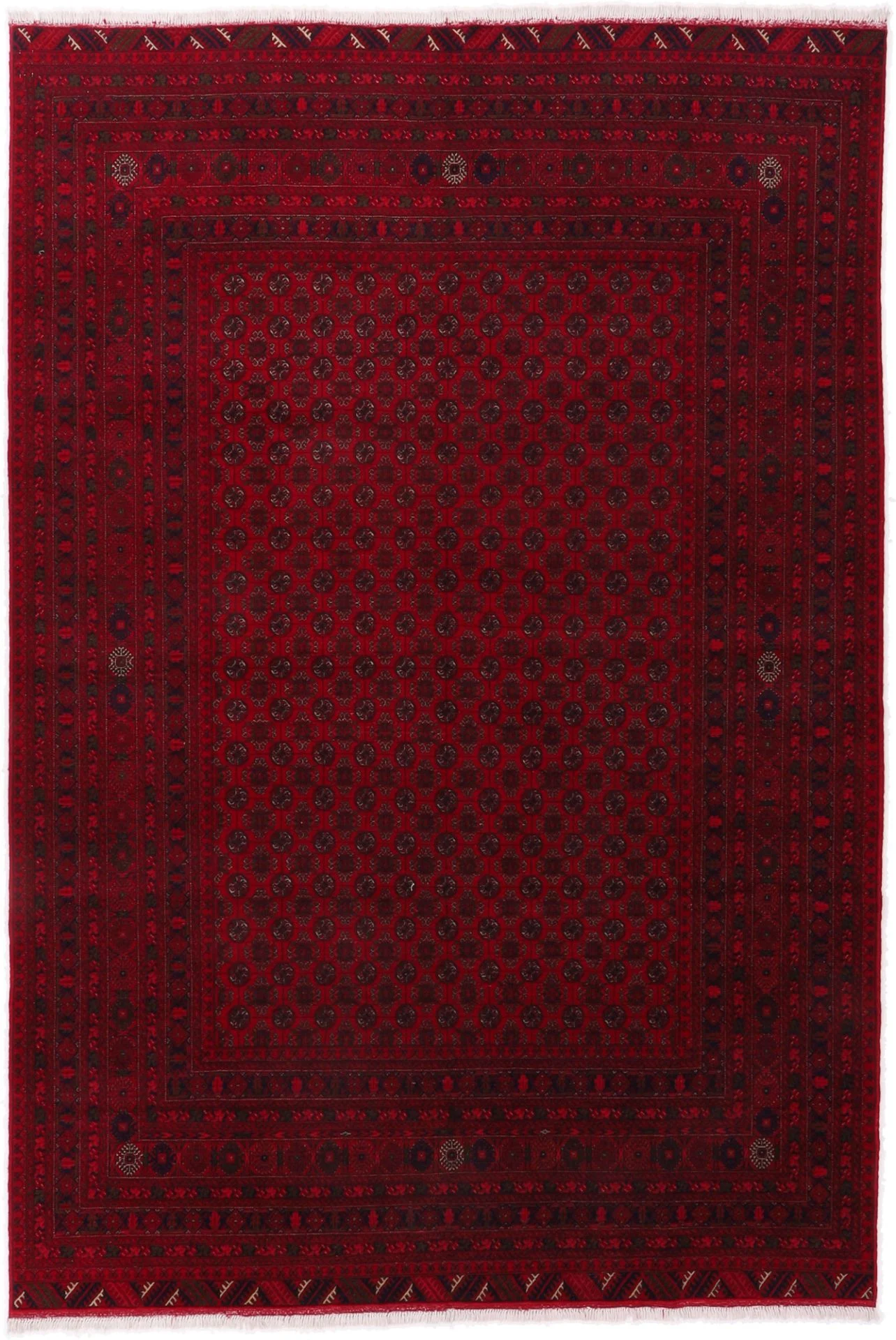 Afghan Rug 198 × 292 cm in Wool, hand-knotted