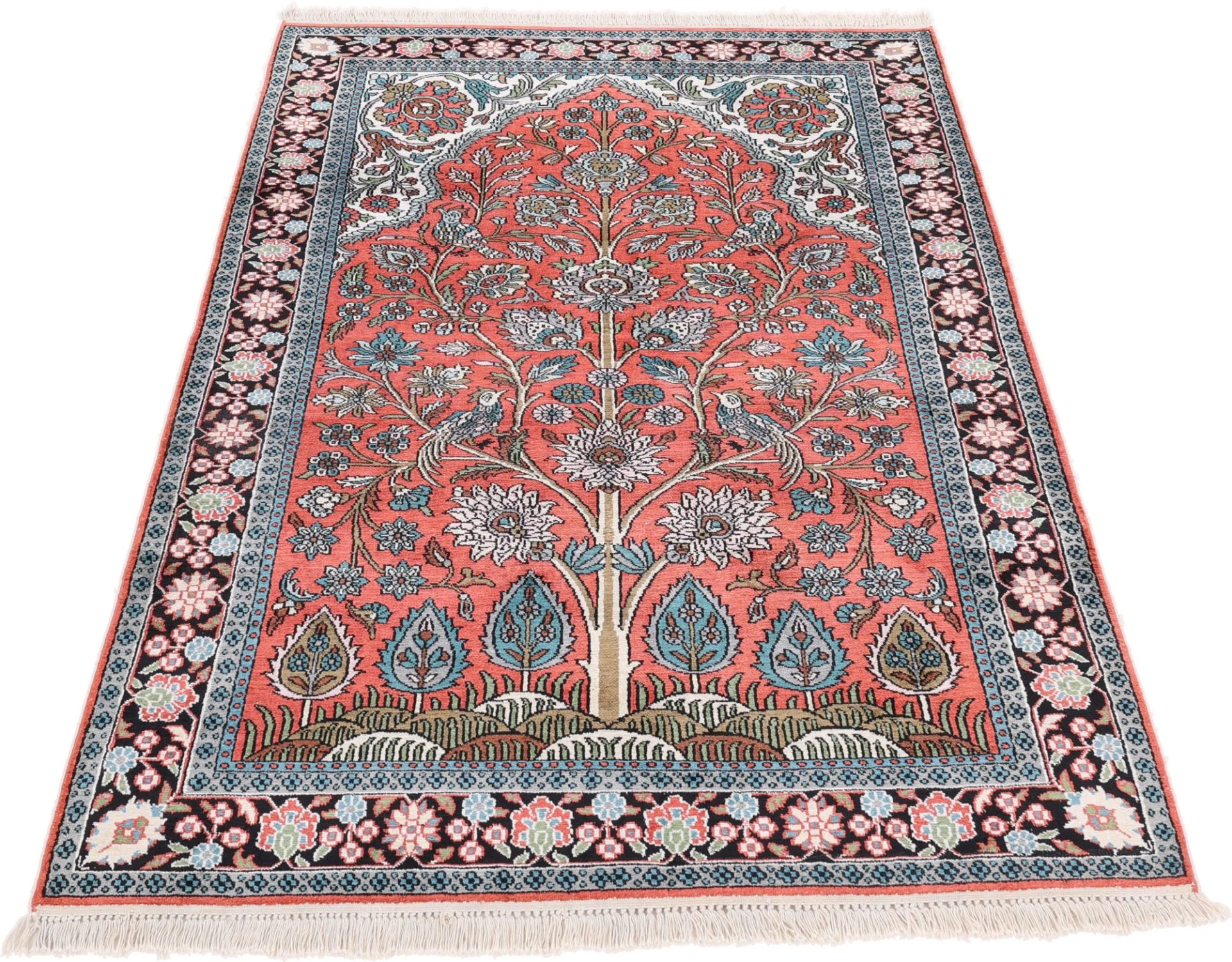 Alternative view of Indian Rug 181 × 124 cm in Wool, hand-knotted