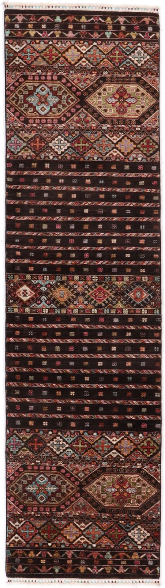Samarkand Afghan Rug 84 × 312 cm in Wool, hand-knotted