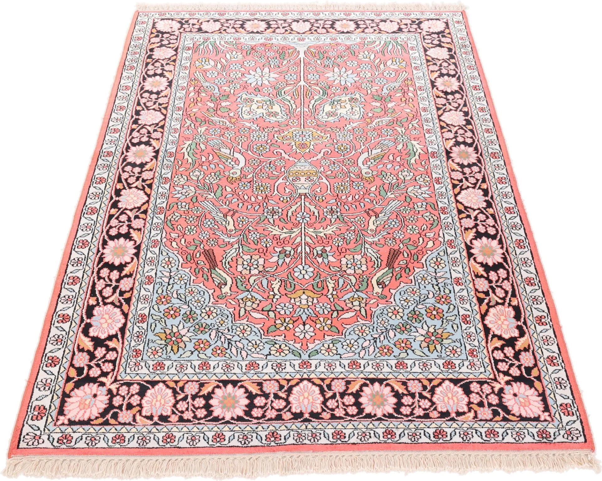 Hand-Knotted Indian Rug, 184 × 120 cm, Wool - Image 3