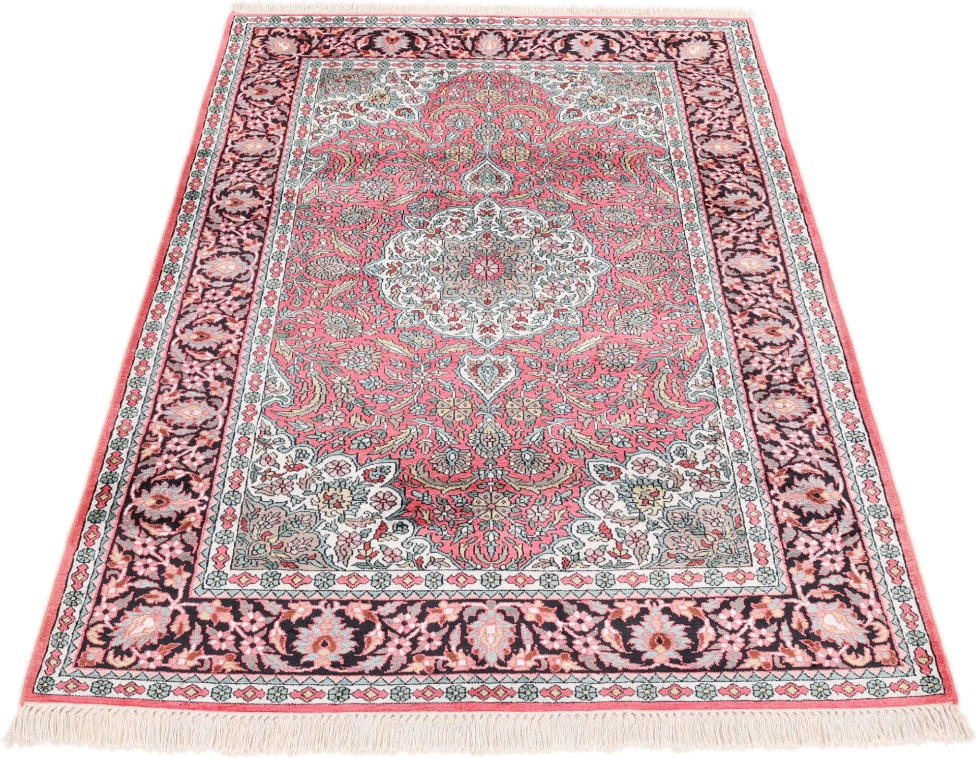 Alternative view of Indian Rug 190 × 128 cm in Wool, hand-knotted