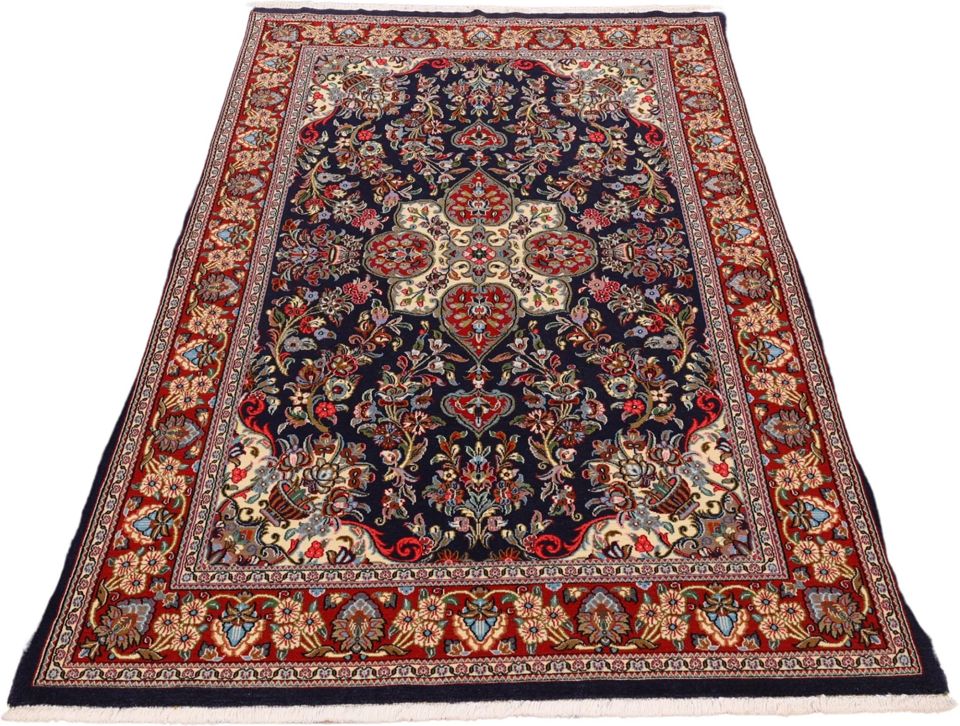Alternative view of Wool Qom Persian Rug 136 × 212 cm, hand-knotted