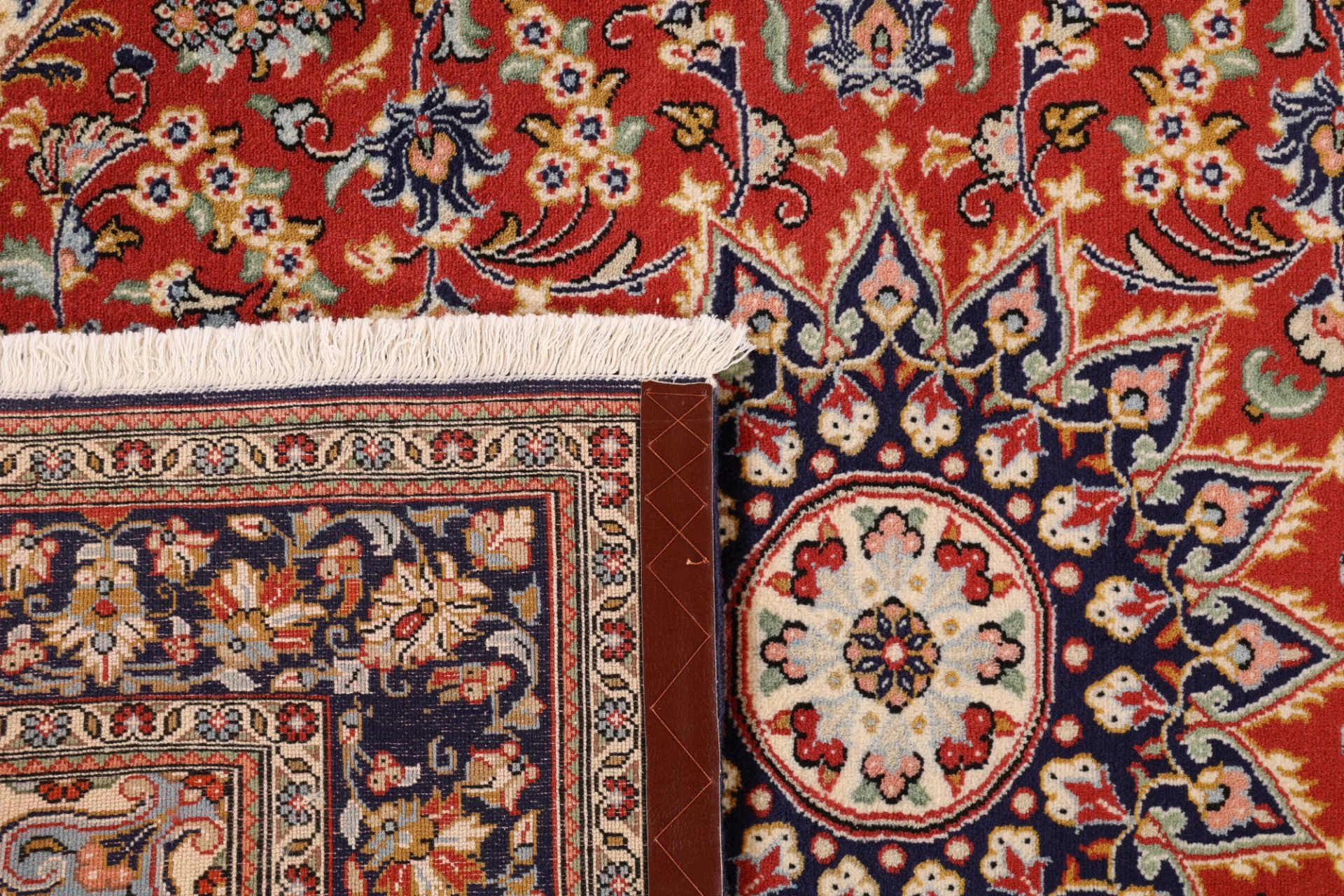 Hand-Knotted Qom Persian Rug, 129 × 177 cm, Wool - Image 7