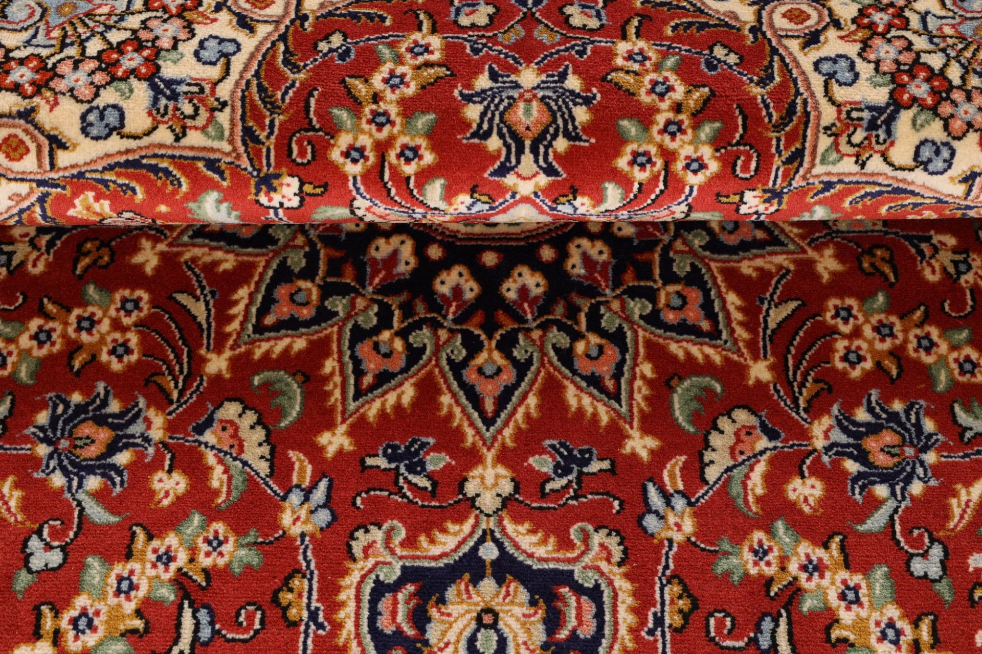 Hand-Knotted Qom Persian Rug, 129 × 177 cm, Wool - Image 8