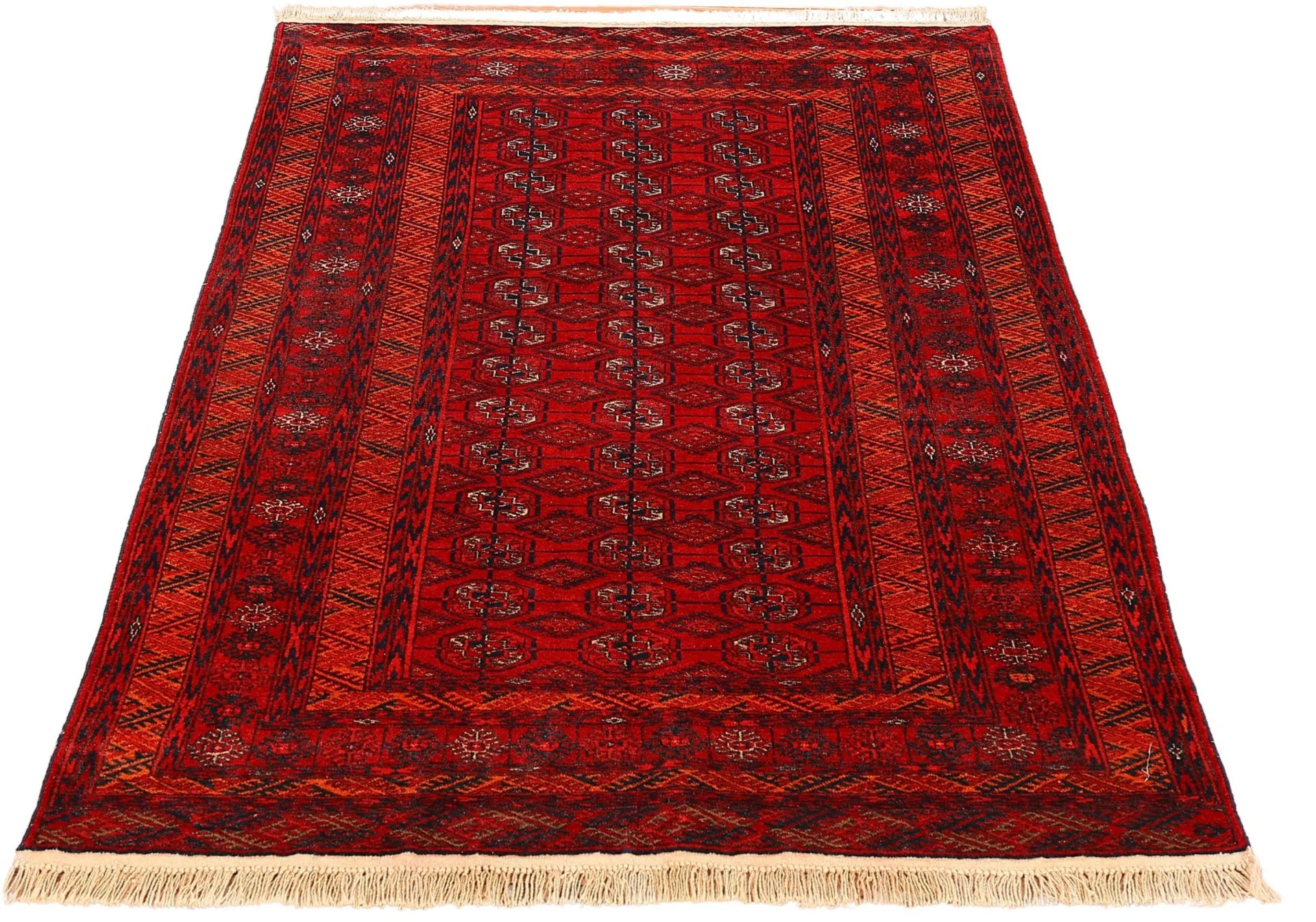 Alternative view of Wool Afghan Rug 120 × 190 cm, hand-knotted