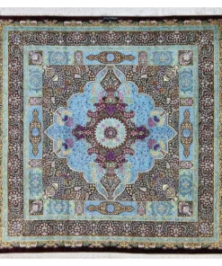 Qom Persian Rug 250 × 250 cm, silk, hand-knotted