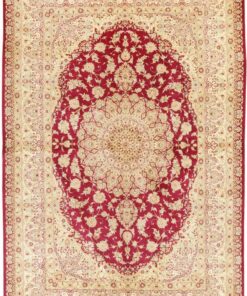 Qom Persian Rug 233 × 156 cm, silk, hand-knotted