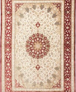 Qom Persian Rug 233 × 157 cm, silk, hand-knotted