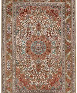 Qom Oriental Rug 191 × 128 cm, silk, hand-knotted