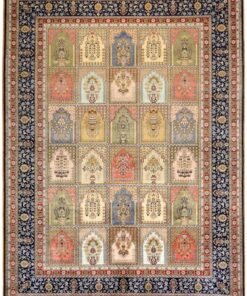 Qom Oriental Rug 235 × 172 cm, silk, hand-knotted
