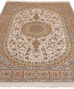 Qom Oriental Rug 278 × 190 cm, silk, hand-knotted — view 2