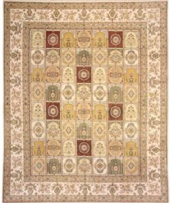 Qom Oriental Rug 302 × 245 cm, silk, hand-knotted